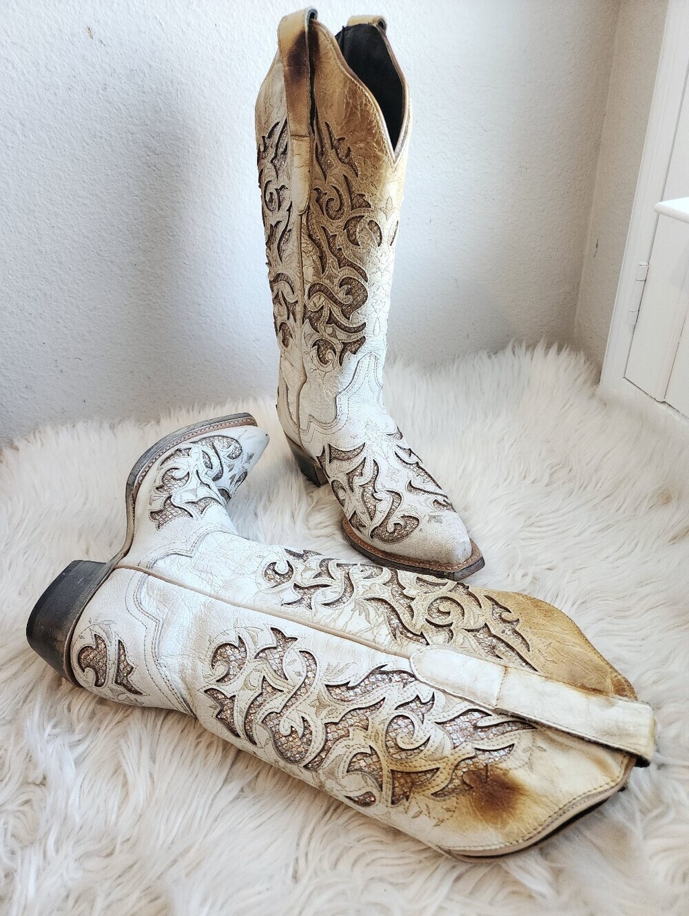 J.B DILLON RESERVED GLITTER COWGIRL BOOTS EXCELLENT COND. SIZE 5C - Picture 15 of 17